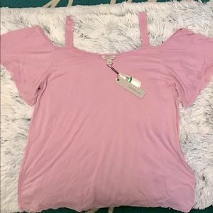 Calvin Klein Cold Shoulder Top L NWT